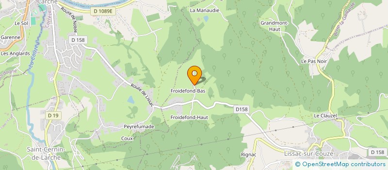 localisation de l'entreprise TRANSPORT MATERIAUX CORREZE -TMC  LISSAC-SUR-COUZE