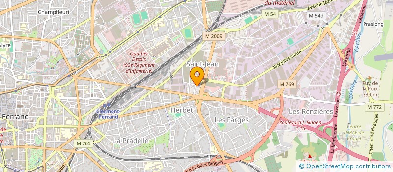 localisation de l'entreprise TRANSPORT ORGANISATION à CLERMONT-FERRAND