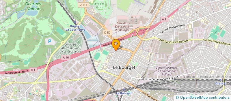 localisation de l'entreprise TRANSPORT PARISIEN EXPRESS SERVICES à LE BOURGET