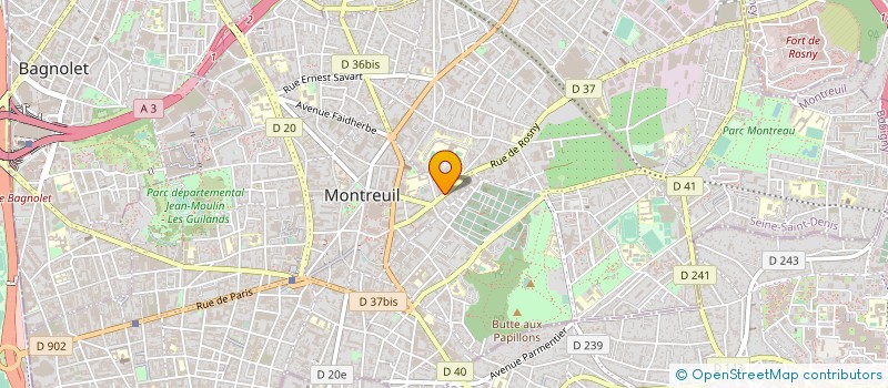 localisation de l'entreprise TRANSPORT PEGASE à MONTREUIL