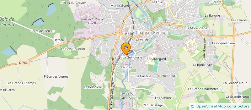 localisation de l'entreprise TRANSPORT PETITS SERVICES  CHATEAU-RENAULT