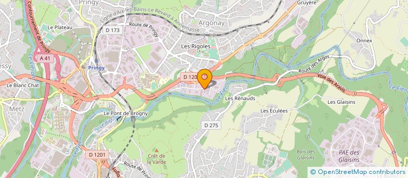 localisation de l'entreprise TRANSPORT PIERREL  ARGONAY