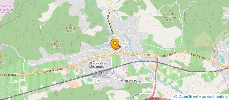 localisation de l'entreprise TRANSPORT ROLLET PIERRE  CARNOULES