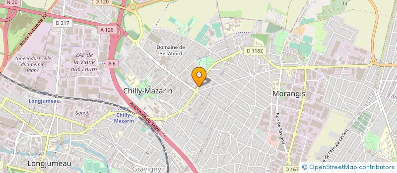 localisation de l'entreprise TRANSPORT RTH ET FILS à CHILLY-MAZARIN
