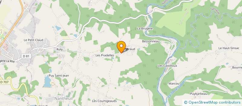 localisation de l'entreprise TRANSPORT S.P.A.M. à NANTHEUIL