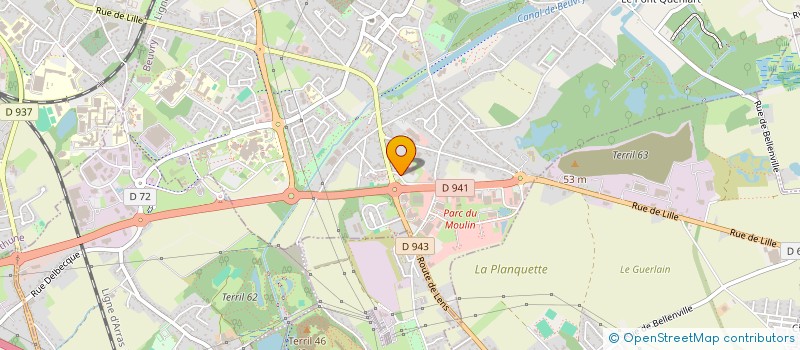 localisation de l'entreprise TRANSPORT SANITAIRE & PARTICULIER  BEUVRY