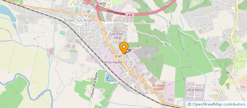 localisation de l'entreprise TRANSPORT SODILOT SOUS TEMPERATURE CONTR à PUGET-SUR-ARGENS