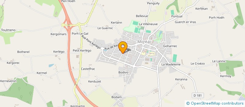 localisation de l'entreprise TRANSPORT SUD BRETAGNE à MOREAC