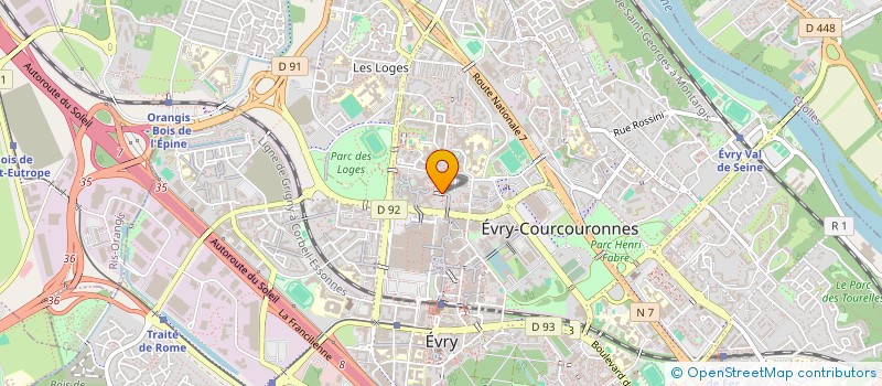 localisation de l'entreprise TRANSPORT TANGER SARL  EVRY-COURCOURONNES