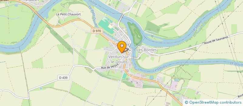 localisation de l'entreprise TRANSPORT THEVENET à VERDUN-SUR-LE-DOUBS
