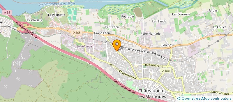 localisation de l'entreprise TRANSPORT VERONIQUE SERGE  CHATEAUNEUF-LES-MARTIGUES