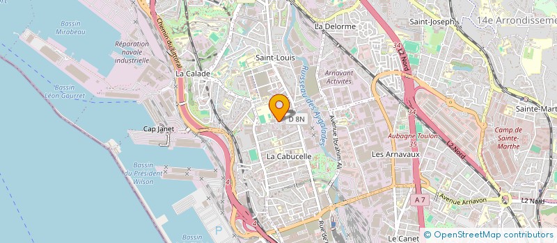 localisation de l'entreprise TRANSPORT WORLD à MARSEILLE