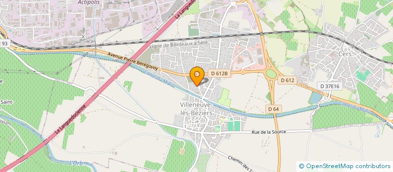 localisation de l'entreprise TRANSPORT WVF à VILLENEUVE-LES-BEZIERS