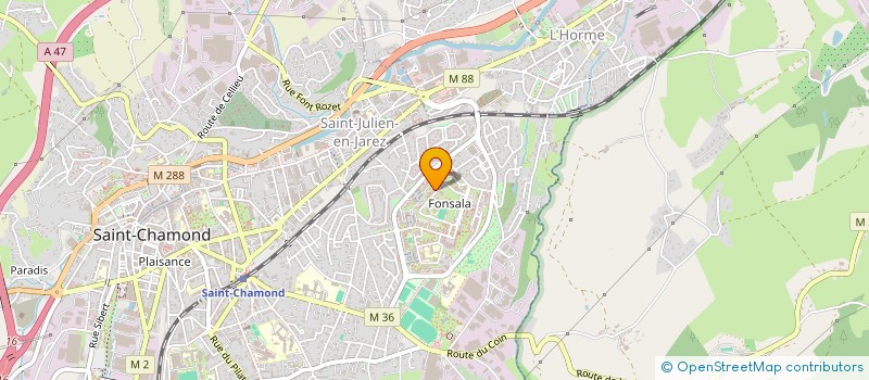 localisation de l'entreprise TRANSPORT2M à SAINT-CHAMOND