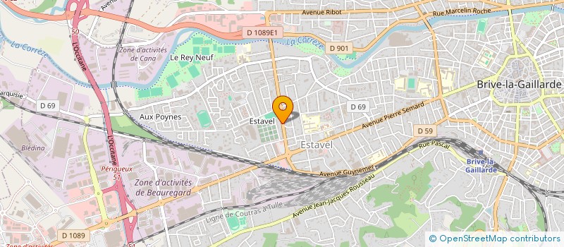 localisation de l'entreprise TRANSPORTS 19 à BRIVE-LA-GAILLARDE