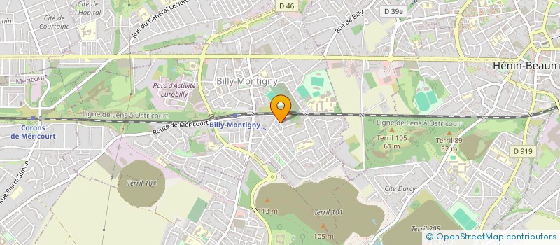 localisation de l'entreprise TRANSPORTS 59 62 à BILLY-MONTIGNY