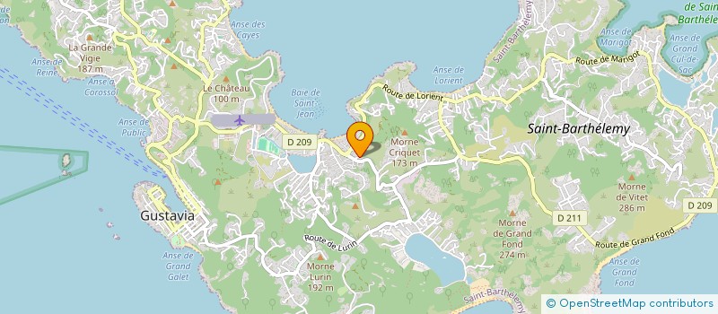 localisation de l'entreprise TRANSPORTS AERIENS INTERCARAIBES à SAINT BARTHELEMY