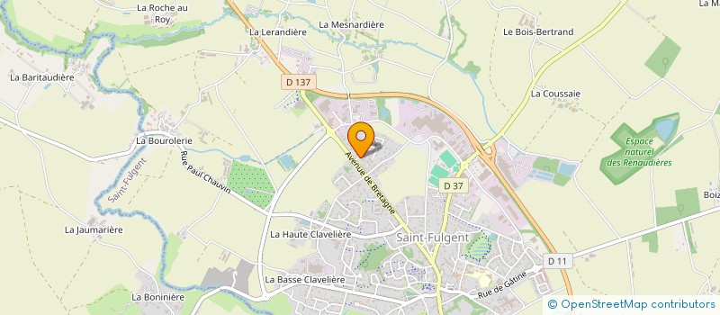 localisation de l'entreprise TRANSPORTS ALAIN MOREAU à SAINT-FULGENT