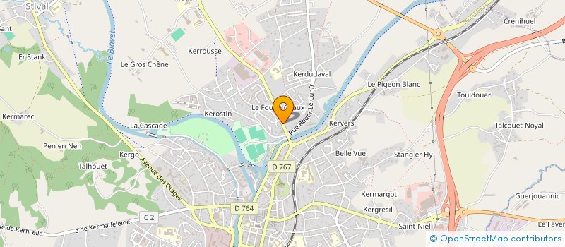 localisation de l'entreprise TRANSPORTS ALEXIS POSTIC  PONTIVY