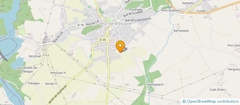 localisation de l'entreprise TRANSPORTS ANDRE à GUERLEDAN