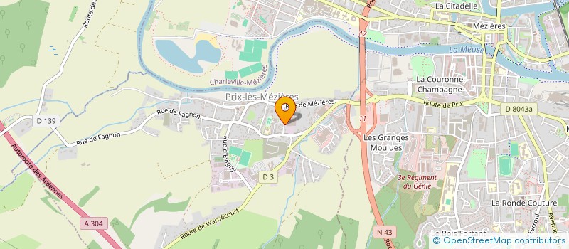 localisation de l'entreprise TRANSPORTS ARCHEREAU à PRIX-LES-MEZIERES