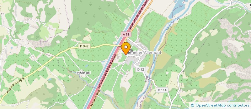 localisation de l'entreprise TRANSPORTS AUREVINCE  MONETIER-ALLEMONT