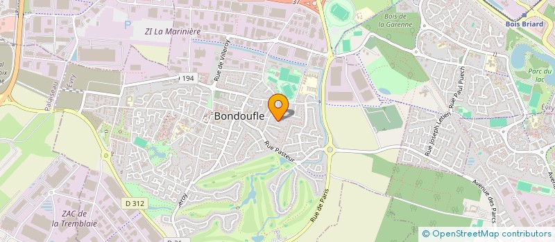 localisation de l'entreprise TRANSPORTS B.J.M à BONDOUFLE