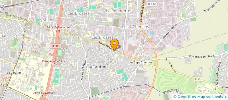 localisation de l'entreprise TRANSPORTS B M I à BRON