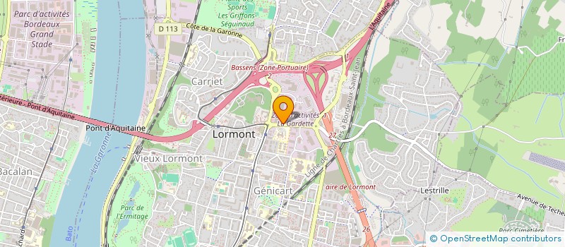 localisation de l'entreprise TRANSPORTS BALDELLI  LORMONT