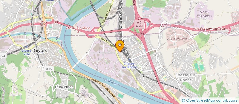 localisation de l'entreprise TRANSPORTS BALIGH à CHASSE-SUR-RHONE