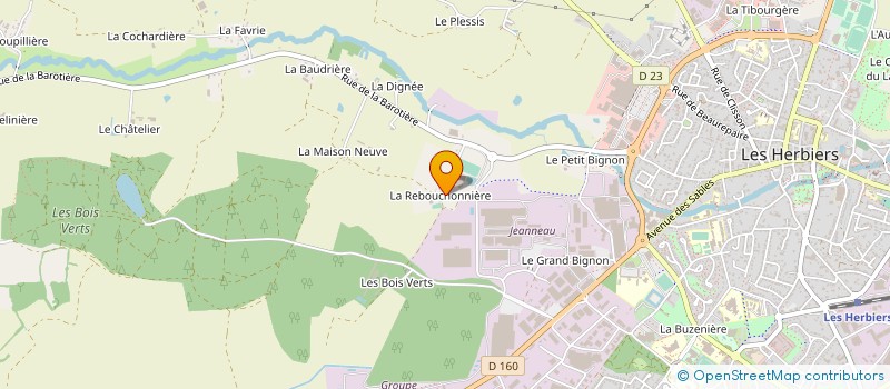 localisation de l'entreprise TRANSPORTS BELLANGER à LES HERBIERS