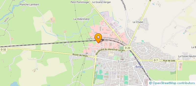 localisation de l'entreprise TRANSPORTS BELLANGER STEEVE SARL  EVRON