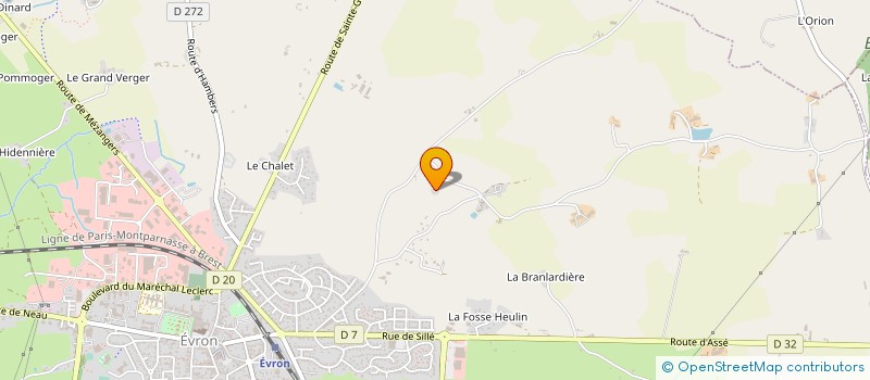 localisation de l'entreprise TRANSPORTS BELLAYER  ASSE-LE-BERENGER