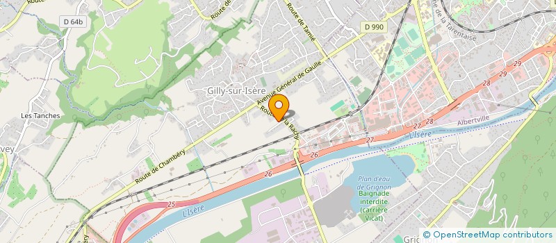 localisation de l'entreprise TRANSPORTS BELLE ETOILE à GILLY-SUR-ISERE