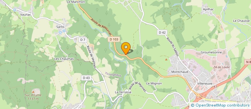 localisation de l'entreprise TRANSPORTS BERNARD à YSSINGEAUX