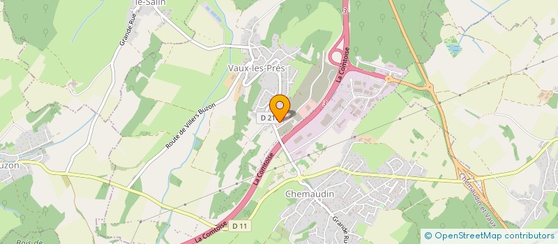 localisation de l'entreprise TRANSPORTS BERNARD GAVIGNET à CHEMAUDIN ET VAUX