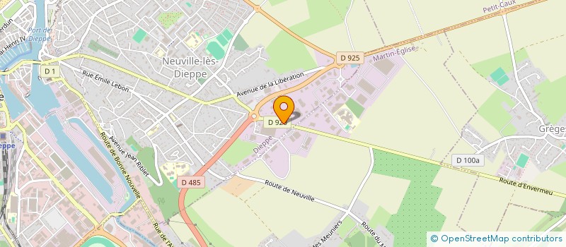 localisation de l'entreprise TRANSPORTS BERNARD ROUSSEL SA à DIEPPE