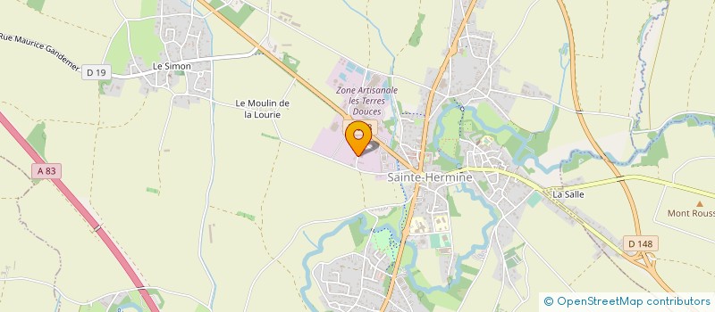 localisation de l'entreprise TRANSPORTS BESNARD à SAINTE-HERMINE