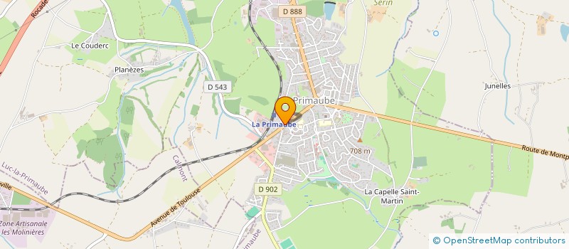 localisation de l'entreprise TRANSPORTS BETEILLE à LUC-LA-PRIMAUBE