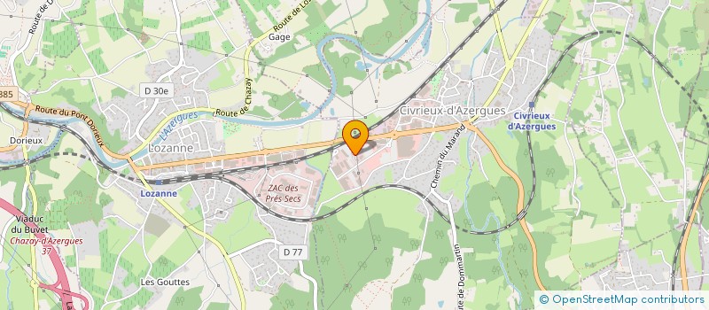 localisation de l'entreprise TRANSPORTS BLANC à CIVRIEUX-D AZERGUES