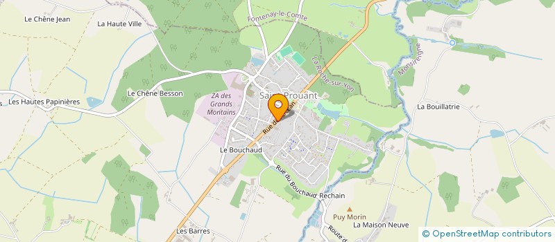 localisation de l'entreprise TRANSPORTS BLANCHARD COUTAND  SAINT-PROUANT