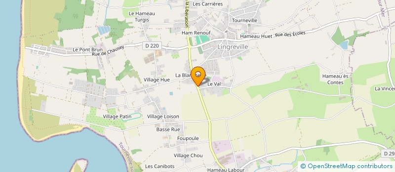 localisation de l'entreprise TRANSPORTS BLANCHET à TOURNEVILLE-SUR-MER