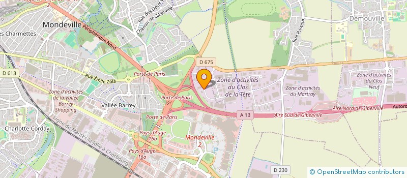 localisation de l'entreprise TRANSPORTS BLOCHON-MARTIN à MONDEVILLE