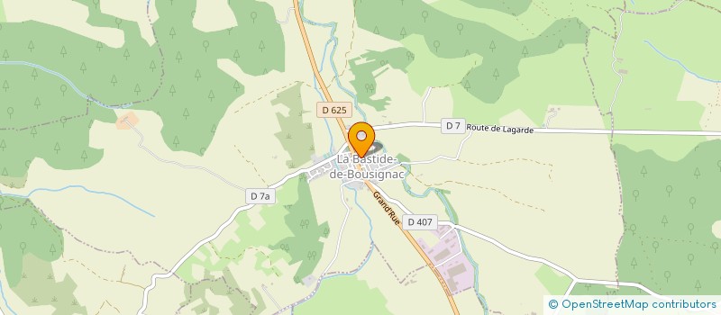 localisation de l'entreprise TRANSPORTS BOMPARD à LA BASTIDE-DE-BOUSIGNAC