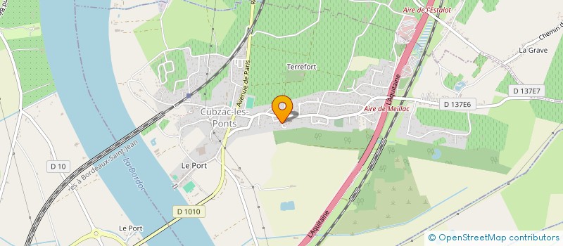 localisation de l'entreprise TRANSPORTS BONNIN GARY à CUBZAC-LES-PONTS