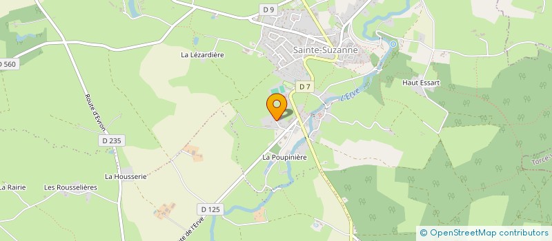 localisation de l'entreprise TRANSPORTS BOUGON à SAINTE-SUZANNE-ET-CHAMMES