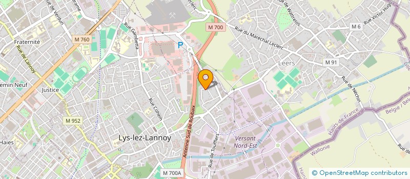 localisation de l'entreprise TRANSPORTS BOURGOIS ET FILS  LYS-LEZ-LANNOY