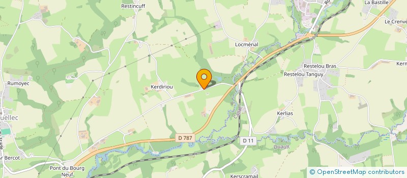 localisation de l'entreprise TRANSPORTS BOZEC GOULVEN  PLUSQUELLEC