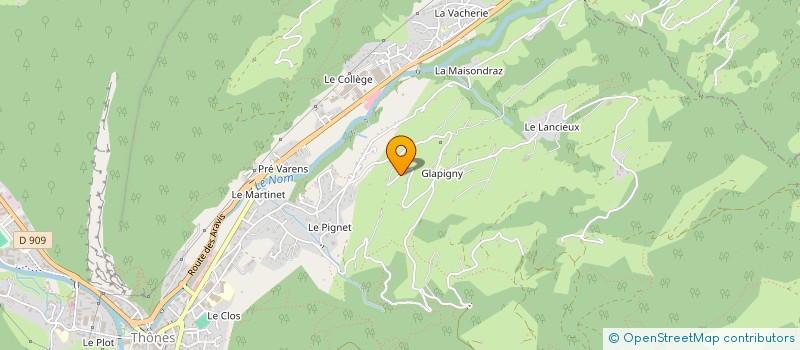 localisation de l'entreprise TRANSPORTS BOZON à THONES