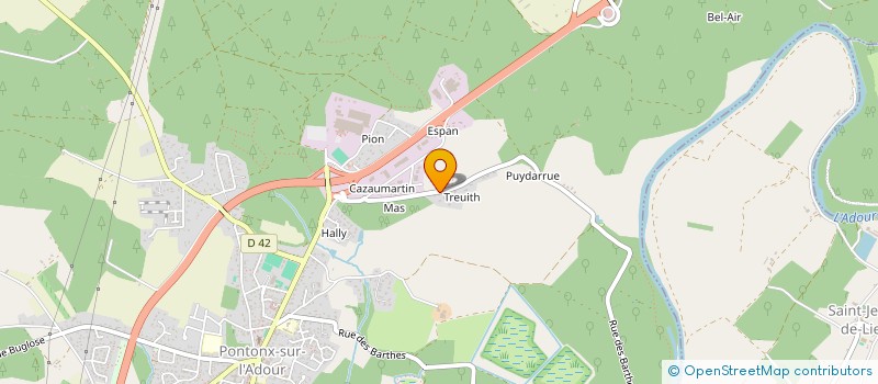 localisation de l'entreprise TRANSPORTS BRETHES MATHIEU à PONTONX-SUR-L'ADOUR